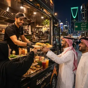 عامل تحضير سندويتشات و عصائر و وجبات سريعة في فود تراك