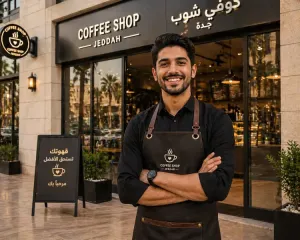 موظف تحضير قهوة في كوفي شوب في جدة