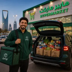 مطلوب موظف توصيل سوبر ماركت (طلبات_البقالة) للعمل في السعودية وبراتب 5200ريال