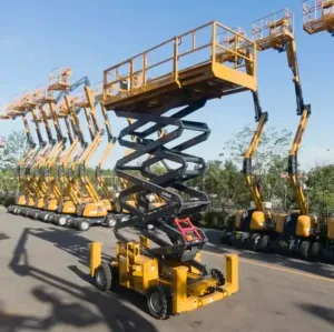 Scissor lifts for rent, electric scaffolding for rent, worker lifting platforms for rent