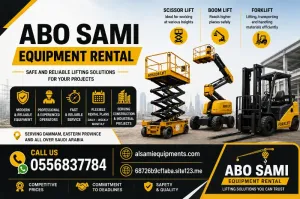 Electrical and diesel scissorlifts 8m 10m 12m 14m 16m 18m and Manlifts  for daily and monthly rent 0556837784