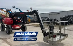 مان لفت للايجار في المدينة المنورة | منصة رفع مفصلي 20 متر | للمشاريع الفندقية والتجارية | رافعات النصر