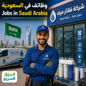 مطلوب موظف تركيب فلاتر مياه منزلية للعمل في شركة فلاتر مياه في الرياض براتب ممتاز