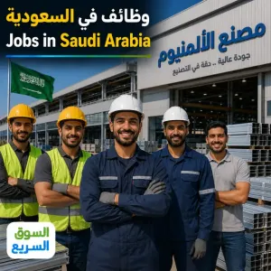 مطلوب فنيون و عمال للعمل في مصنع ألمنيوم في السعودية وبرواتب ممتازة