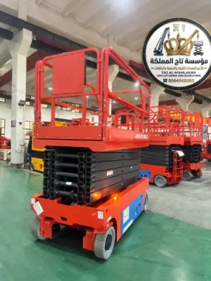 تأجير سيزرلفت 8m 10m 12m 14m 16m في الدمام | الجبيل - القطيف | رافعات مقصية كهرباء وديزل | Scissor Lift Hire Dammam