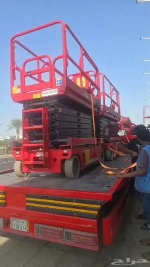 سيزر لفت كهربائي للإيجار بالدمام (8 إلى 12 متر) للصيانة والديكور