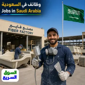 مطلوب عامل للعمل بوظيفة عامل رش بويا و تلبيس معجونة للتوظيف في مصنع فايبر في السعودية براتب ممتاز