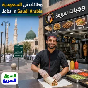 مطلوب عامل مطعم . موظف لف سندويتشات . للعمل بشكل عاجل في مطعم وجبات سريعة في المدينة المنورة براتب ممتاز