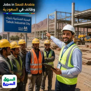 مطلوب مشرف مراقب عمال للعمل في المدينة الصناعية في تبوك في السعودية بوظيفة ثابتة وبراتب ممتاز