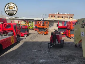 Scissor lift 18m 8m 14m 12m rental Al-Khomra ⧉ Electric platforms ⧉ Al-Jawhara & Makkah & Rabigh