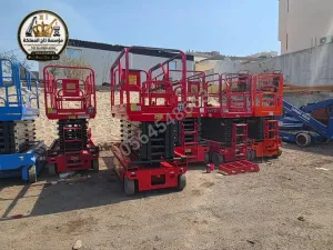 Scissor lift 18m 8m 14m 12m rental Al-Khomra ⧉ Electric platforms ⧉ Al-Jawhara & Makkah & Rabigh