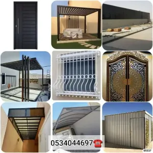 تنفيذ وتركيب |مظلات| سواتر |مستودعات| سنادويش بانل✓ جميع انواع الحداده✓الرياض