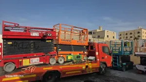 سيزر لفت للإيجار جدة | رافعة مقصية كهرباء وديزل