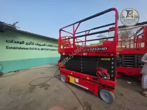 سيزر لفت للإيجار في رابغ | مقاسات 6 إلى 22 متر | للمصانع والمشاريع