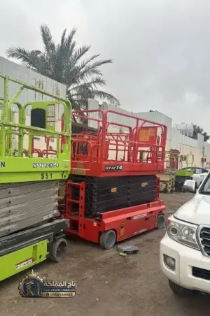رافعات مقصية هيدروليكية بالرياض | تاج المملكة | فحص سيفتي وتيوفي جاهز