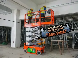 🏗️ سيزرلفت 12 متر متوفر للإيجار الشهري | رافعة مقصية 12م