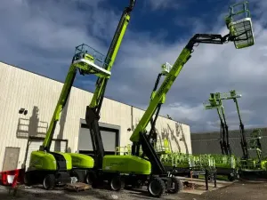 رافعات ذراعية للإيجار في القطيف | مان لفت Man Lift من 12 إلى 43 متر | ديزل وكهرباء | مع مشغل أو بدون | السامي للمعدات